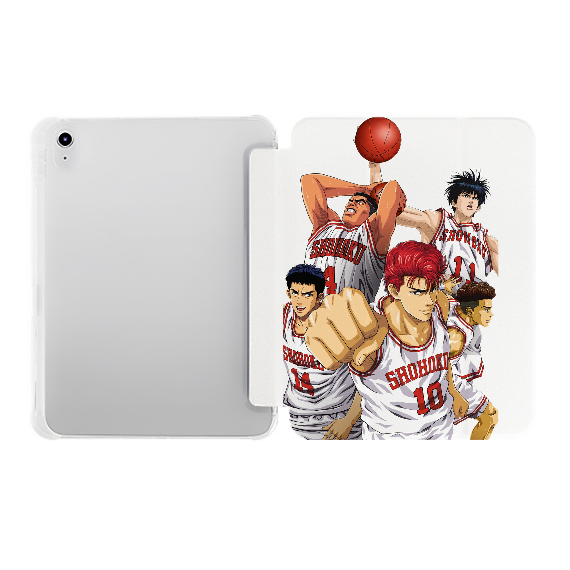 （画像用） SLAM DUNK／スラムダンク IPad ケース ペン収納付き 三つ折りスタンド PUレザー×シリコン 対応機種9.5/10.5/10.9インチ